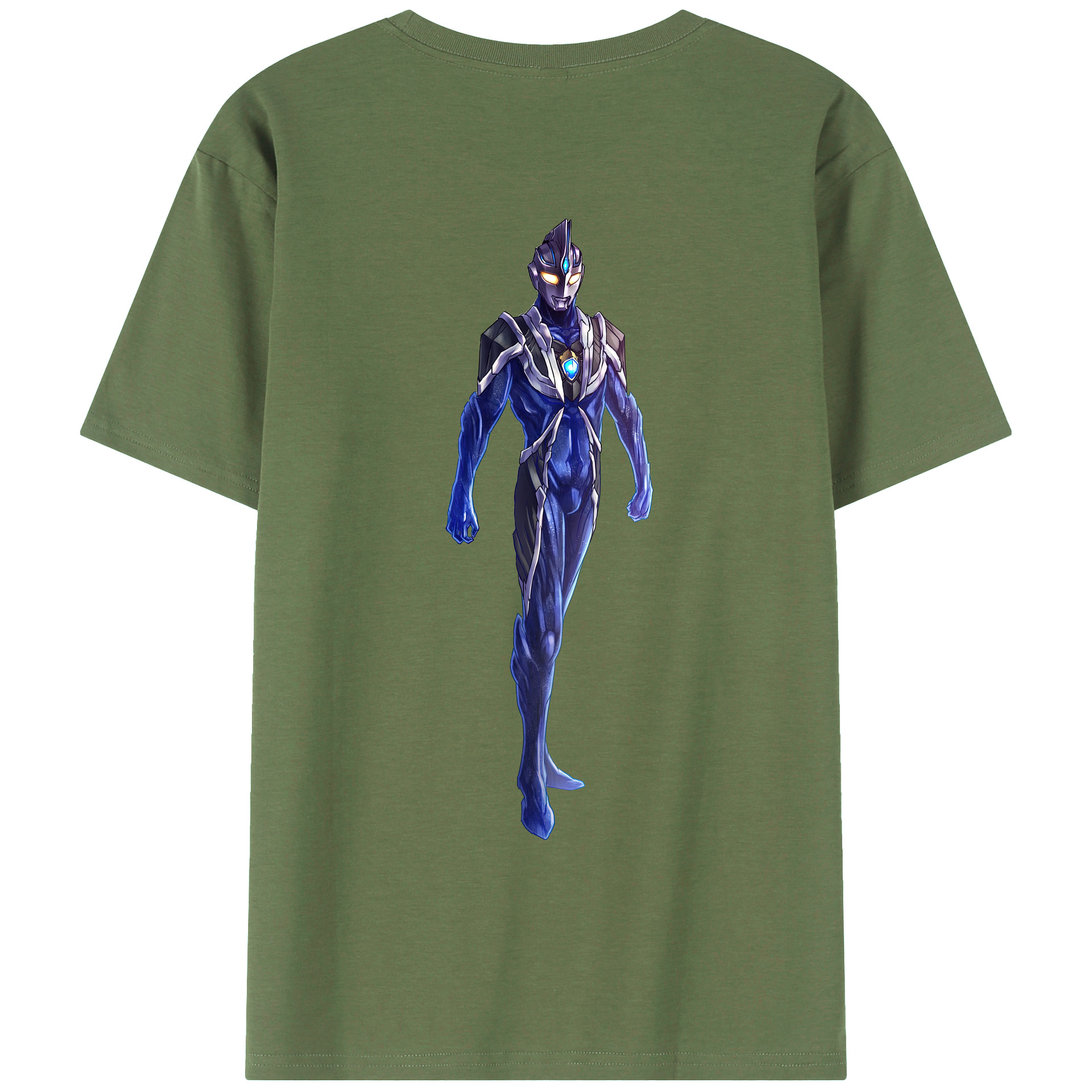 （画像用） ウルトラマン Ultraman 綿100％ メンズ半袖Tシャツ（バックプリント） 通気性